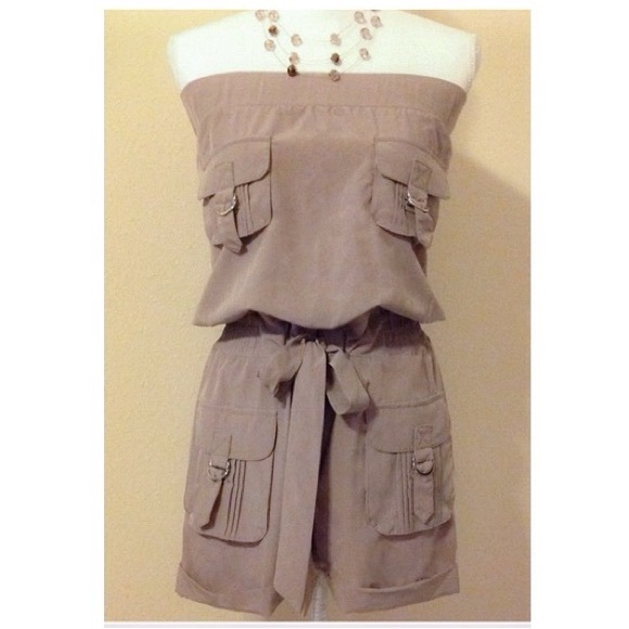 🆕 OLE OLE Safari TubeTop Romper w/Pockets. NWT - Picture 2 of 7